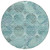 8' Teal Blue And Aqua Round Trellis Washable Indoor Outdoor Area Rug 8' Teal Blue And Aqua Round Trellis Washable Indoor Outdoor Area Rug
