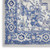 6' X 9' Blue And Gray Floral Area Rug