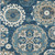 8' X 10' Navy Blue And Taupe Floral Medallion Washable Indoor Outdoor Area Rug 8' X 10' Navy Blue And Taupe Floral Medallion Washable Indoor Outdoor Area Rug