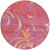 8' Blush Orange And Ivory Round Floral Washable Indoor Outdoor Area Rug 8' Blush Orange And Ivory Round Floral Washable Indoor Outdoor Area Rug