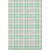 5' X 8' Aqua Ivory And Green Plaid Washable Area Rug With UV Protection