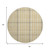 8' Gold Ivory And Gray Plaid Washable Round Rug With UV Protection
