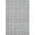 5' X 8' Gray Ivory And Blue Plaid Washable Area Rug With UV Protection