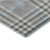 8' X 10' Gray Ivory And Blue Plaid Washable Area Rug With UV Protection