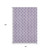 8' X 10' Purple And Ivory Ogee Washable Area Rug With UV Protection
