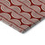 10' X 14' Red And Ivory Ogee Washable Area Rug With UV Protection