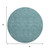 8' Teal And Ivory Geometric Washable Round Rug With UV Protection