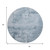 8' Denim Blue And Ivory Abstract Washable Round Rug With UV Protection