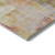 8' X 10' Coral Ivory And Gold Abstract Geometric Washable Area Rug With UV Protection