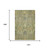 9' X 12' Artichoke Green Gold And Charcoal Damask Washable Area Rug With UV Protection