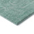 8' Aqua And Ivory Damask Washable Round Rug With UV Protection