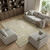 9' X 12' Beige And Brown Damask Washable Area Rug With UV Protection