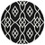 8' Black And Ivory Round Trellis Washable Indoor Outdoor Area Rug 8' Black And Ivory Round Trellis Washable Indoor Outdoor Area Rug