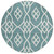 8' Teal Blue And Ivory Round Trellis Washable Indoor Outdoor Area Rug 8' Teal Blue And Ivory Round Trellis Washable Indoor Outdoor Area Rug