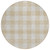 8' Beige And Gray Round Plaid Washable Indoor Outdoor Area Rug 8' Beige And Gray Round Plaid Washable Indoor Outdoor Area Rug