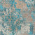 5' X 8' Teal Blue Ivory And Light Brown Damask Washable Indoor Outdoor Area Rug