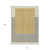 10' X 14' Gold Black And Beige Striped Washable Indoor Outdoor Area Rug 10' X 14' Gold Black And Beige Striped Washable Indoor Outdoor Area Rug