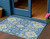 3' X 5' Blue Green And Orange Oriental Washable Indoor Outdoor Area Rug 3' X 5' Blue Green And Orange Oriental Washable Indoor Outdoor Area Rug