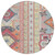 8' Linen Pink And Yellow Round Aztec Washable Indoor Outdoor Area Rug 8' Linen Pink And Yellow Round Aztec Washable Indoor Outdoor Area Rug