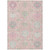 5' X 8' Pink Ivory And Gray Damask Washable Indoor Outdoor Area Rug