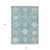 8' X 10' Teal Blue Gray And Ivory Damask Washable Indoor Outdoor Area Rug 8' X 10' Teal Blue Gray And Ivory Damask Washable Indoor Outdoor Area Rug