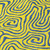 8' Yellow And Blue Round Abstract Washable Indoor Outdoor Area Rug
