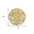 8' Gold Ivory And Brown Round Floral Washable Indoor Outdoor Area Rug 8' Gold Ivory And Brown Round Floral Washable Indoor Outdoor Area Rug
