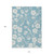 10' X 14' Sky Blue And Ivory Floral Washable Indoor Outdoor Area Rug