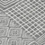8' Charcoal And Ivory Round Geometric Washable Indoor Outdoor Area Rug 8' Charcoal And Ivory Round Geometric Washable Indoor Outdoor Area Rug