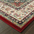 5' X 8' Red And Ivory Floral Medallion Area Rug 5' X 8' Red And Ivory Floral Medallion Area Rug