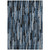 5' X 8' Blue Black And Gray Striped Washable Indoor Outdoor Area Rug 5' X 8' Blue Black And Gray Striped Washable Indoor Outdoor Area Rug