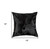 18" Black Cowhide Throw Pillow
