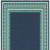 5' X 8' Blue and Green Indoor Outdoor Area Rug