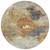 8' Taupe Black And Copper Round Abstract Washable Indoor Outdoor Area Rug 8' Taupe Black And Copper Round Abstract Washable Indoor Outdoor Area Rug