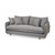 84" Gray Fabric Sofa With Brown Legs