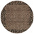 8' Brown Round Animal Print Washable Indoor Outdoor Area Rug 8' Brown Round Animal Print Washable Indoor Outdoor Area Rug