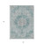 3' X 5' Teal Blue Floral Medallion Washable Indoor Outdoor Area Rug