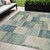 5' X 8' Blue Geometric Washable Indoor Outdoor Area Rug 5' X 8' Blue Geometric Washable Indoor Outdoor Area Rug