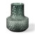 7" Green Faceted Glass Table Vase