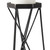 11" Black Distressed Geometric Metal Tabletop Pillar Candle Holder