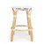 24" White and Natural Heavy Duty Rattan Backless Counter Height Bar Chair 24" White and Natural Heavy Duty Rattan Backless Counter Height Bar Chair