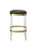 24" Black and Clear Stainless Steel and Steel Backless Counter Height Bar Chair 24" Black and Clear Stainless Steel and Steel Backless Counter Height Bar Chair