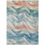 8' X 10' Teal Blue And Peach Abstract Washable Indoor Outdoor Area Rug 8' X 10' Teal Blue And Peach Abstract Washable Indoor Outdoor Area Rug