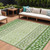 9' X 12' Green Sage And Ivory Geometric Washable Indoor Outdoor Area Rug 9' X 12' Green Sage And Ivory Geometric Washable Indoor Outdoor Area Rug