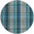 8' Teal Blue Navy Blue And Olive Green Round Plaid Washable Indoor Outdoor Area Rug 8' Teal Blue Navy Blue And Olive Green Round Plaid Washable Indoor Outdoor Area Rug