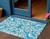 3' X 5' Turquoise And Ivory Damask Washable Indoor Outdoor Area Rug 3' X 5' Turquoise And Ivory Damask Washable Indoor Outdoor Area Rug