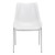 Set of Two White And Silver Upholstered Faux Leather Open Back Dining Side Chairs Set of Two White And Silver Upholstered Faux Leather Open Back Dining Side Chairs