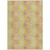 3' X 5' Lime Green Pink And Ivory Floral Medallion Washable Indoor Outdoor Area Rug