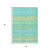 3' X 5' Aqua Green And Yellow Striped Washable Indoor Outdoor Area Rug 3' X 5' Aqua Green And Yellow Striped Washable Indoor Outdoor Area Rug