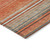 8' X 10' Coral Ivory And Gray Striped Washable Indoor Outdoor Area Rug